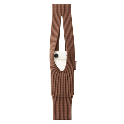 Sokee housse téléphone bandoulière marron 40cm – coque tricot Y2K
