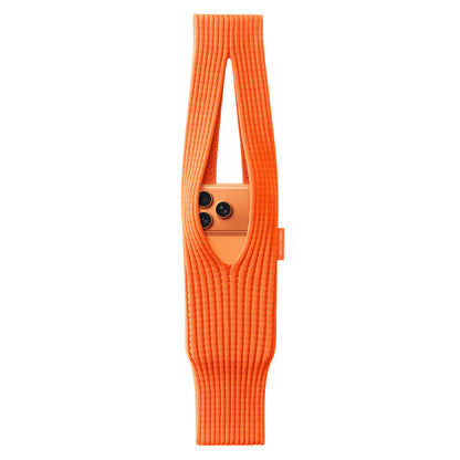  Sokee housse téléphone bandoulière orange 40cm – coque tricot Y2K 