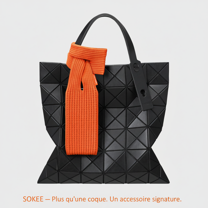  Sokee housse téléphone bandoulière noire orange – coque téléphone Y2K femme 