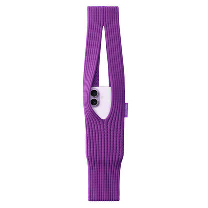 Sokee housse téléphone bandoulière violet 40cm – coque tricot Y2K